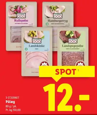 Lidl 3-STJERNET Pålæg tilbud