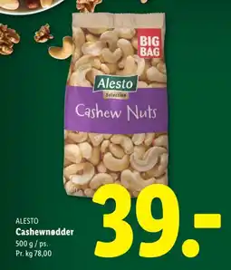 Lidl ALESTO Cashewnødder tilbud