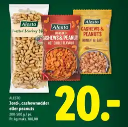 Lidl ALESTO Jord-, cashewnødder eller peanuts tilbud