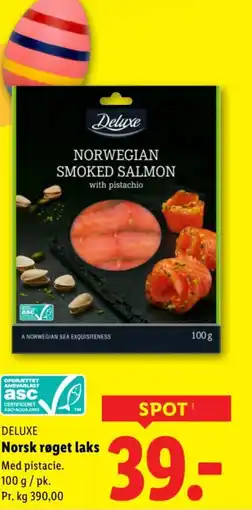 Lidl DELUXE Norsk røget laks tilbud
