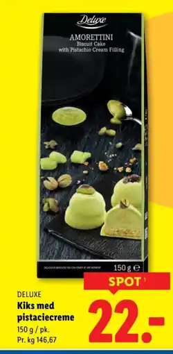 Lidl DELUXE Kiks med pistaciecreme tilbud