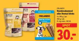Lidl ORLANDO Hundecabanossi eller Dental Sticks tilbud