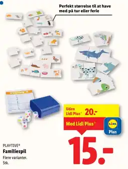 Lidl PLAYTIVE® Familiespil tilbud
