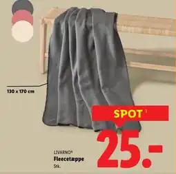 Lidl LIVARNOⓇ Fleecetæppe tilbud