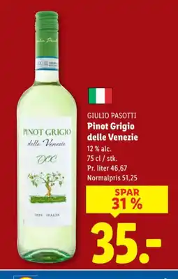 Lidl GIULIO PASOTTI Pinot Grigio delle Venezie tilbud