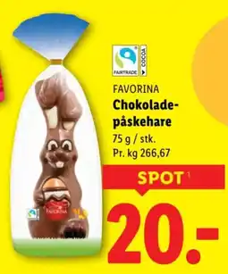 Lidl FAVORINA Chokolade- påskehare tilbud