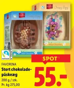 Lidl FAVORINA Stort chokolade- påskeæg tilbud
