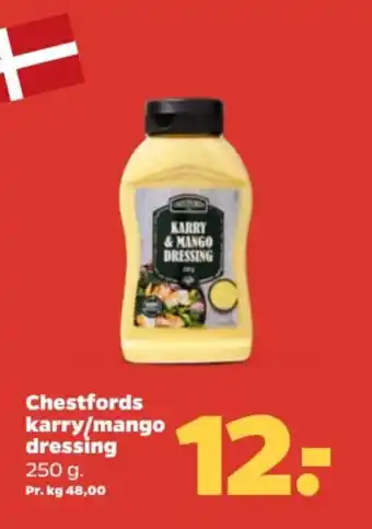 Netto Chestfords karry/mango dressing tilbud