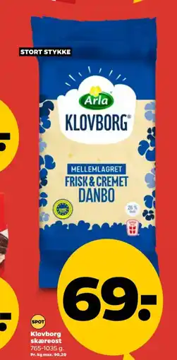 Netto Klovborg skæreost tilbud