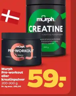 Netto Murph Pre-workout eller kreatinpulver tilbud