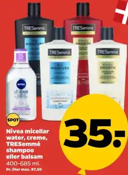 Netto Nivea micellar water, creme, TRESemmé shampoo eller balsam tilbud