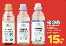 Netto Hello Sensitive flydende vaskemiddel tilbud