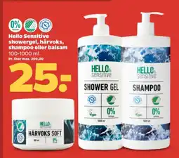 Netto Hello Sensitive showergel, hårvoks, shampoo eller balsam tilbud