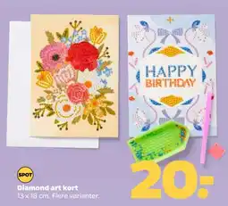 Netto Spot diamond art kort tilbud