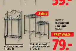 Lidl Livarno blomsterreol eller -bord tilbud