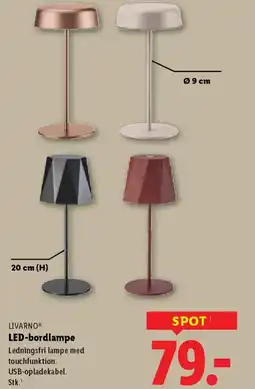 Lidl Livarno led-bordlampe tilbud