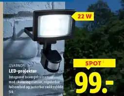 Lidl Livarno led-projektør tilbud