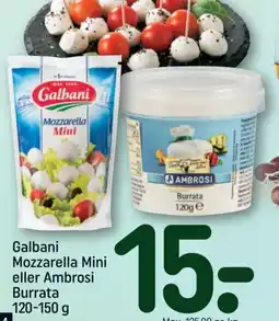 REMA 1000 Galbani Mozzarella Mini eller Ambrosi Burrata tilbud