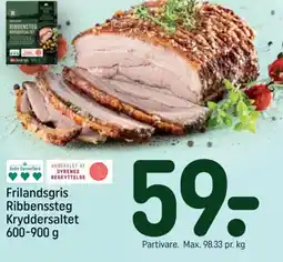 REMA 1000 Frilandsgris Ribbenssteg Kryddersaltet tilbud