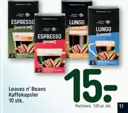 REMA 1000 Leaves n' Beans Kaffekapsler tilbud