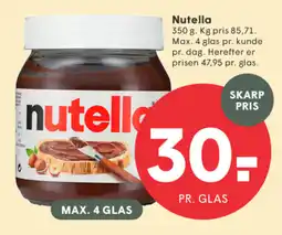 SPAR Nutella tilbud