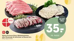 SPAR Gestus Forloren Hare, Nakkekoteletter eller Panerede XL Schnitzler af Dansk Gris tilbud