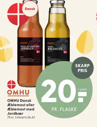 SPAR OMHU Dansk Æblemost eller Æblemost med Jordbær tilbud