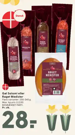 SPAR Gøl Salami eller Røget Medister tilbud