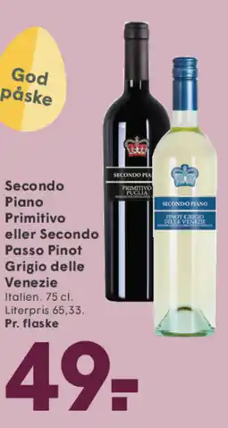 SPAR Secondo Piano Primitivo eller Secondo Passo Pinot Grigio delle Venezie tilbud