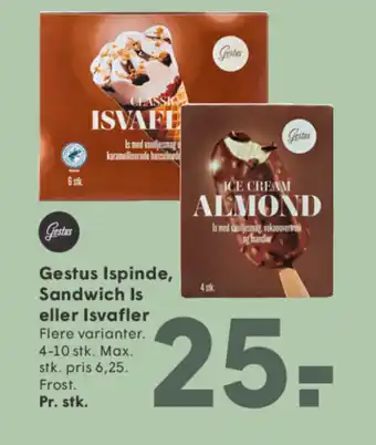 SPAR Gestus Ispinde, Sandwich Is eller Isvafler tilbud