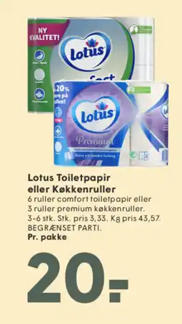 SPAR Lotus Toiletpapir eller Køkkenruller tilbud