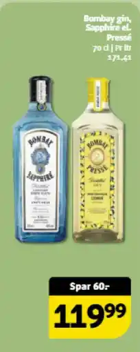 Løvbjerg Bombay gin, Sapphire el. Pressé tilbud