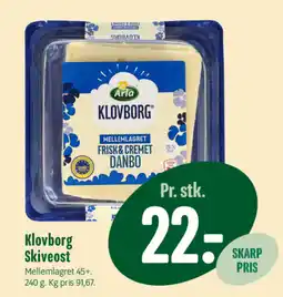 Min Købmand Arla Klovborg Skiveost tilbud
