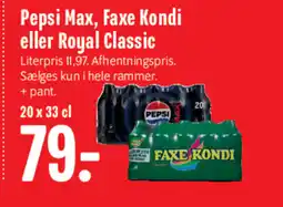 Min Købmand Pepsi Max, Faxe Kondi eller Royal Classic tilbud