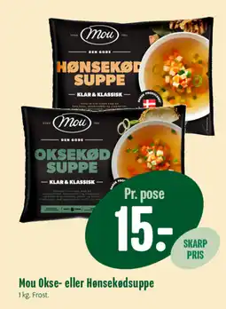 Min Købmand Mou Okse- eller Hønsekødsuppe tilbud