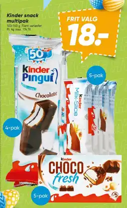 Bilka Kinder snack multipak tilbud