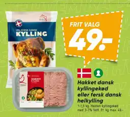 Bilka Hakket dansk kyllingekød eller fersk dansk helkylling tilbud