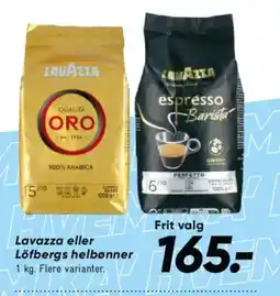 Bilka Lavazza eller Löfbergs helbønner tilbud