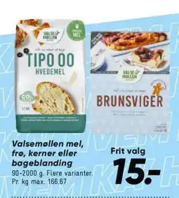 Bilka Valsemøllen mel, frø, kerner eller bageblanding tilbud