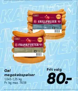 Bilka Gøl megakøbspølser tilbud