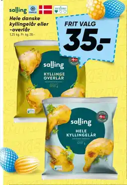 Bilka Salling Hele danske kyllingelår eller -overlår tilbud