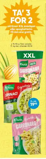 Bilka På Knorr XXL snackpot eller spaghetteria. Få den ene gratis. tilbud