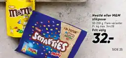 Bilka Nestlé eller M&M slikpose tilbud