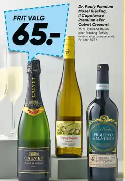 Bilka Dr. Pauly Premium Mosel Riesling, Il Capolavoro Premium eller Calvet Cremant tilbud