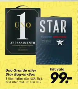 Bilka Uno Grande eller Star Bag-in-Box tilbud