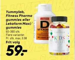 Bilka Yummylab, Fitness Pharma gummies eller Lekaform Maxi/ gummies tilbud
