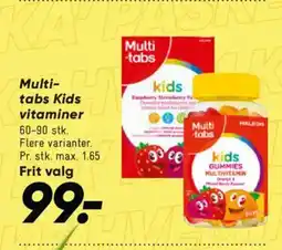 Bilka Multi- tabs Kids vitaminer tilbud
