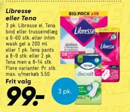 Bilka Libresse eller Tena tilbud