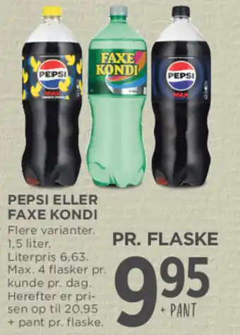 MENY PEPSI eller FAXE KONDI tilbud