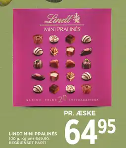 MENY Lindt mini pralinés tilbud
